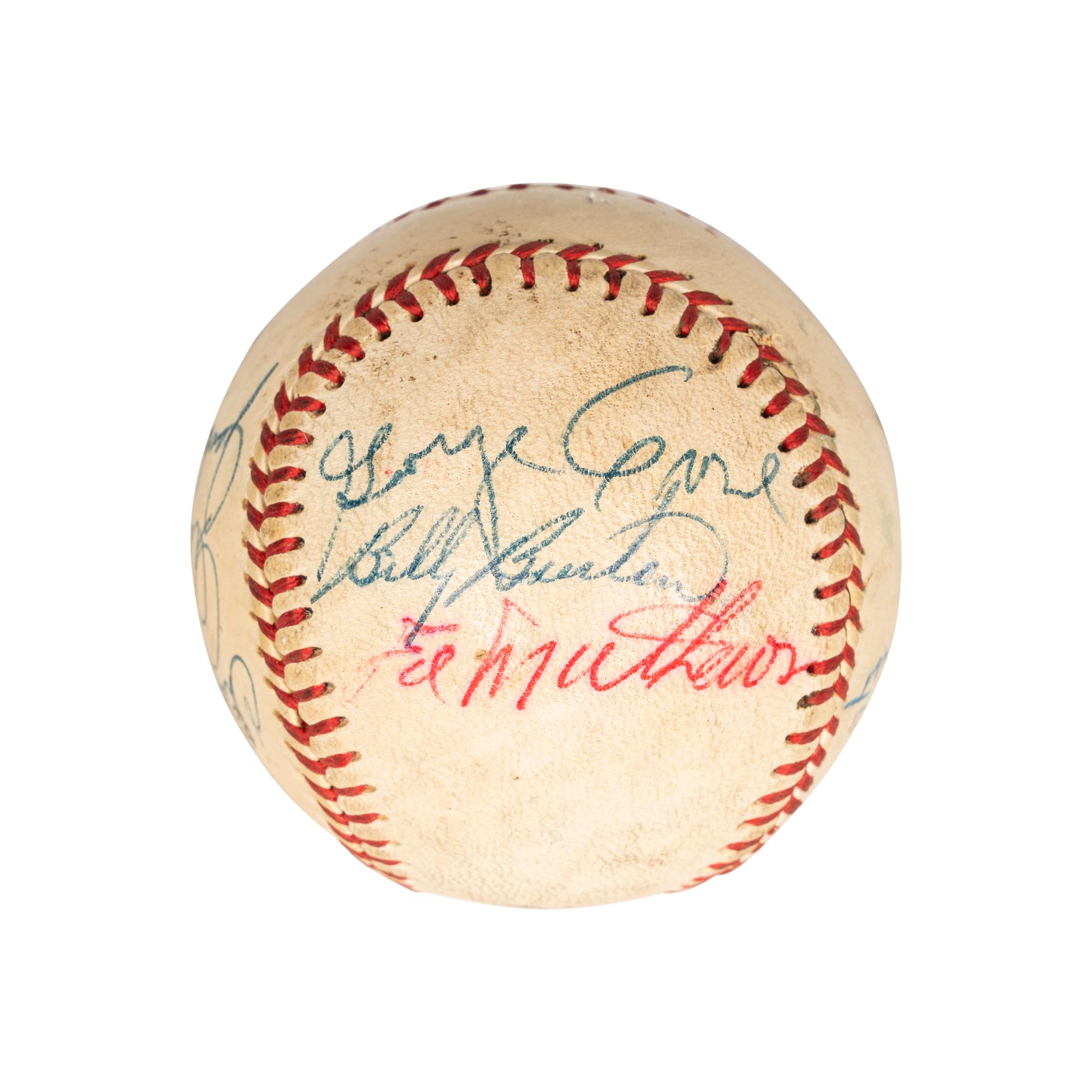 A Group of Signed Autograph Baseballs and One Signed Autograph Softball,