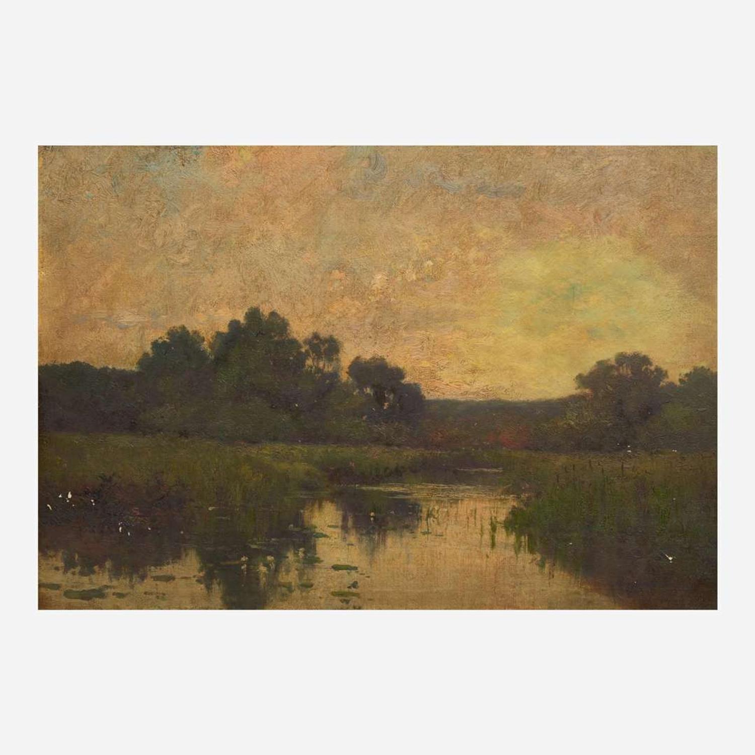 Attributed to Franklin B. De Haven (American, 1856–1934) Marsh at Sunset