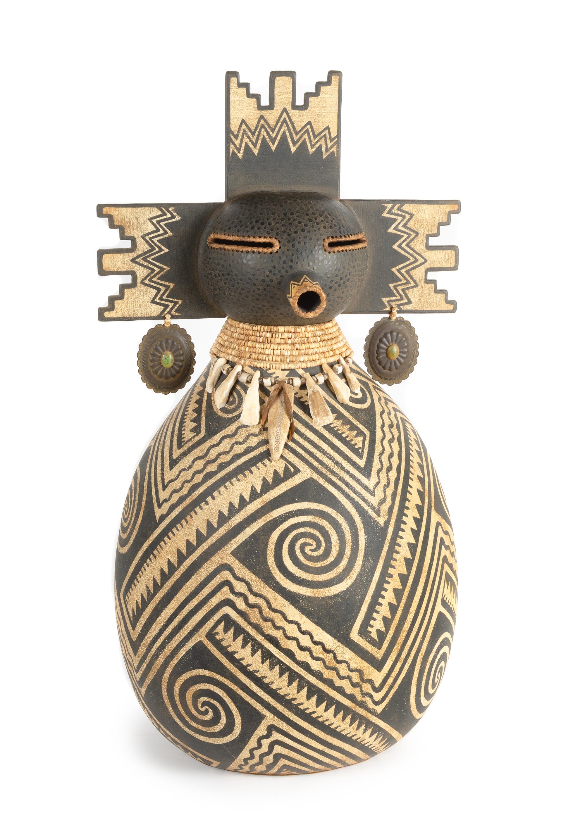 Mixed Media Kachina Sculpture 28 x 16 inches