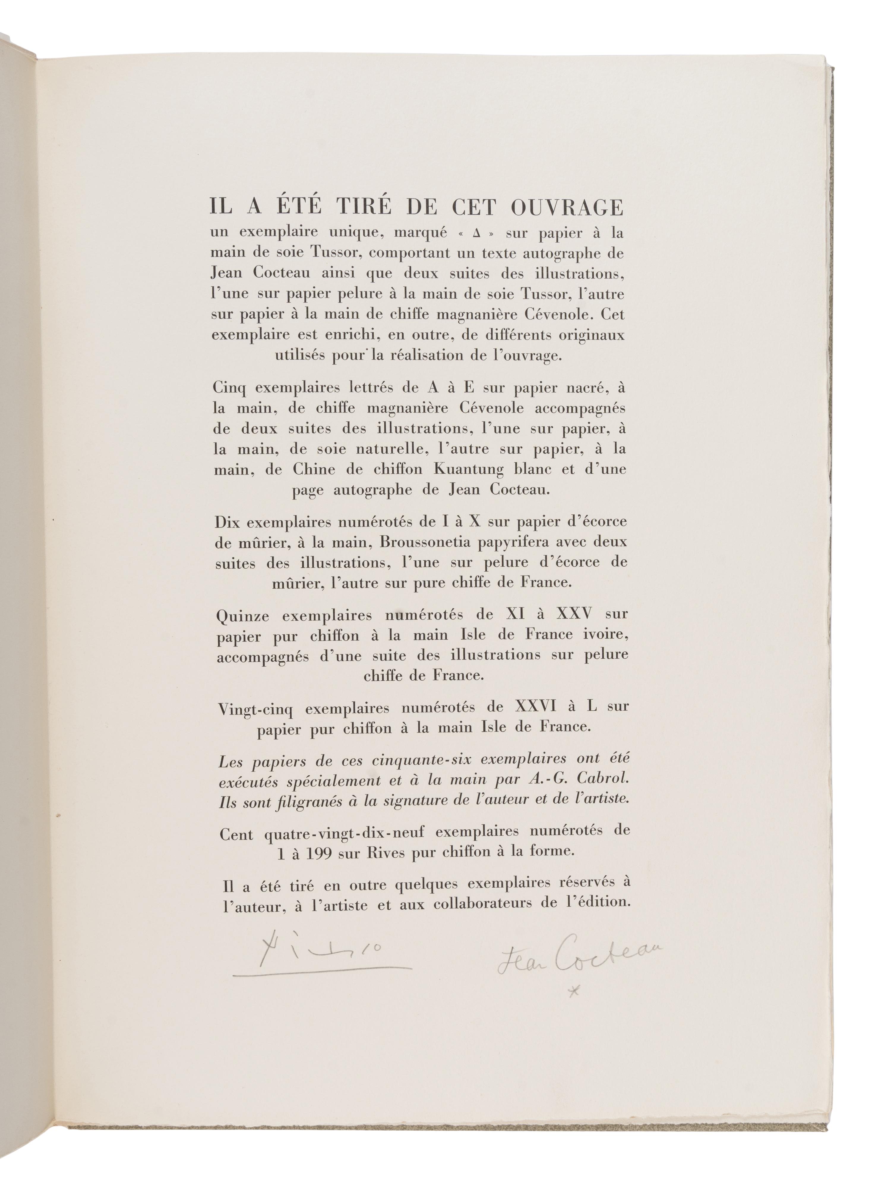 [Artist Book]. Picasso, Pablo (1881-1973), artist. -- Cocteau, Jean (1889-1963). Picasso de 1916 a 1961 . Monaco: Editions du Rocher, 1962.