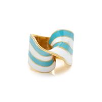 YELLOW GOLD AND ENAMEL RING