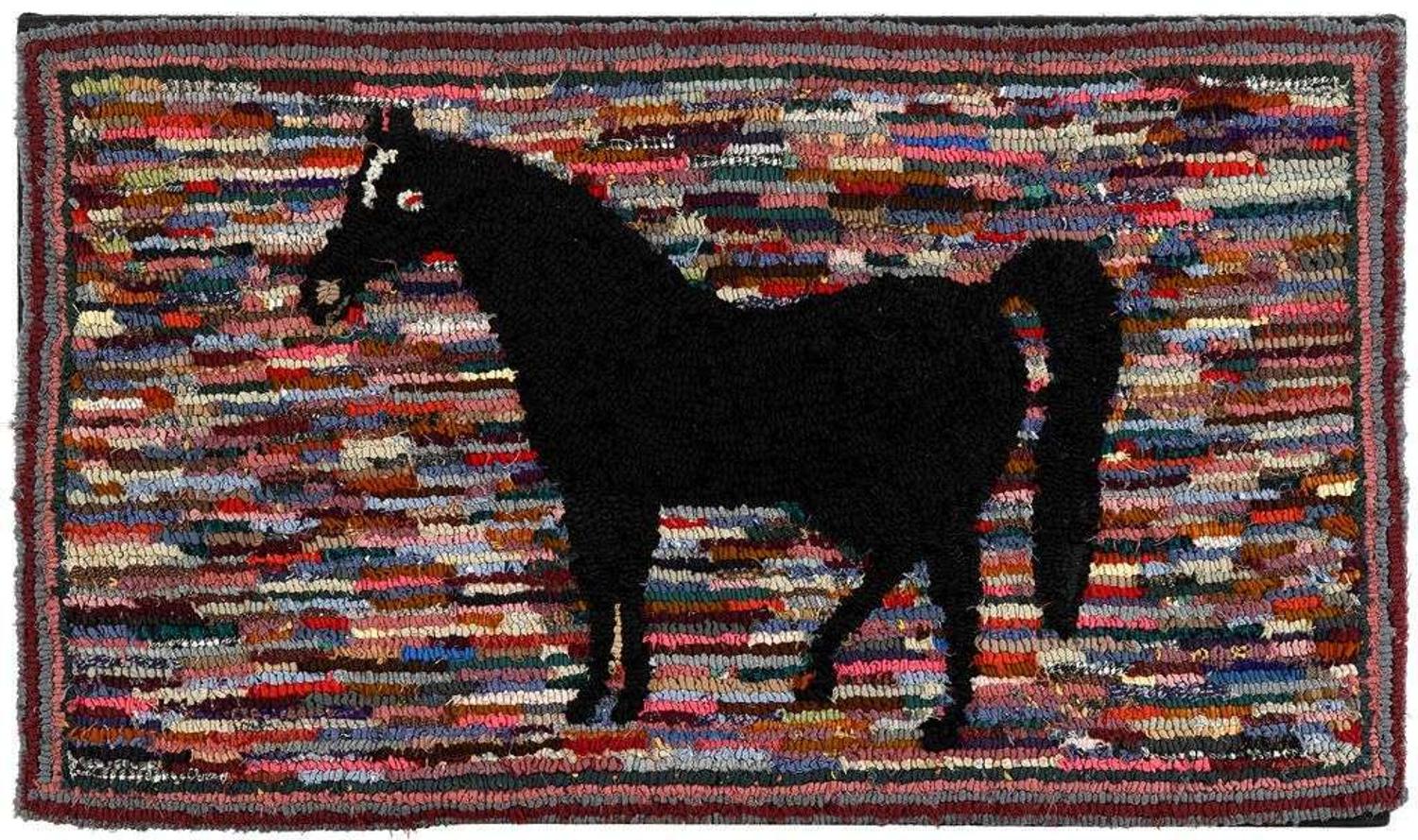 Hooked rug lebanon county, pa, early 20th century