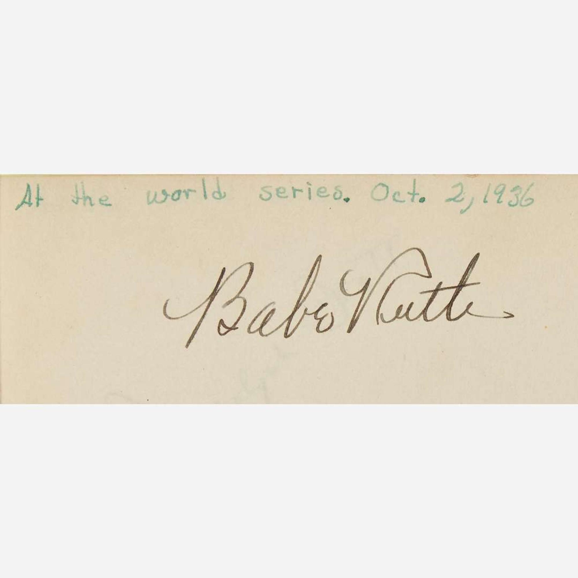[Sports] Ruth, Babe, et al. Autograph Album, ca. 1930s