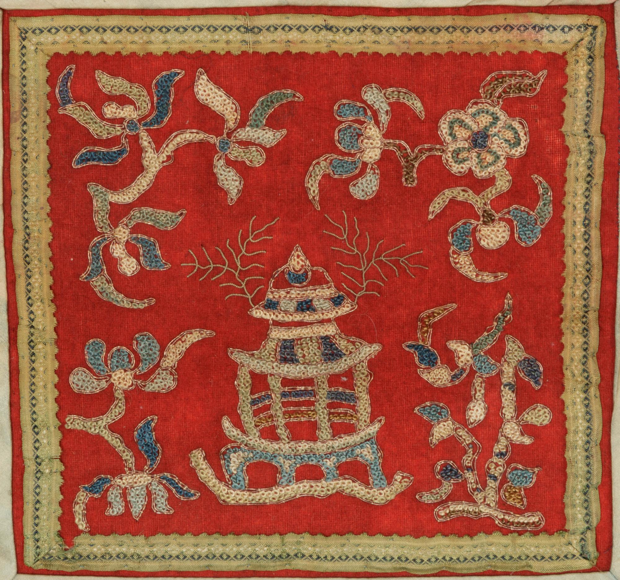 Seven Chinese Embroidered Silk Articles