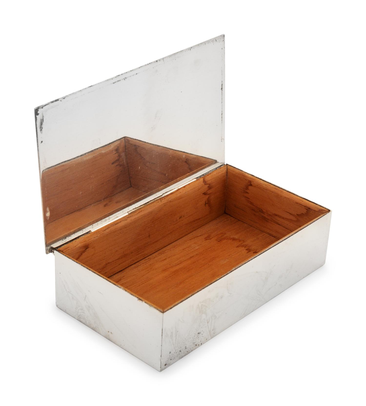 A Tiffany & Co. Silver Table-Top Cigarette Box