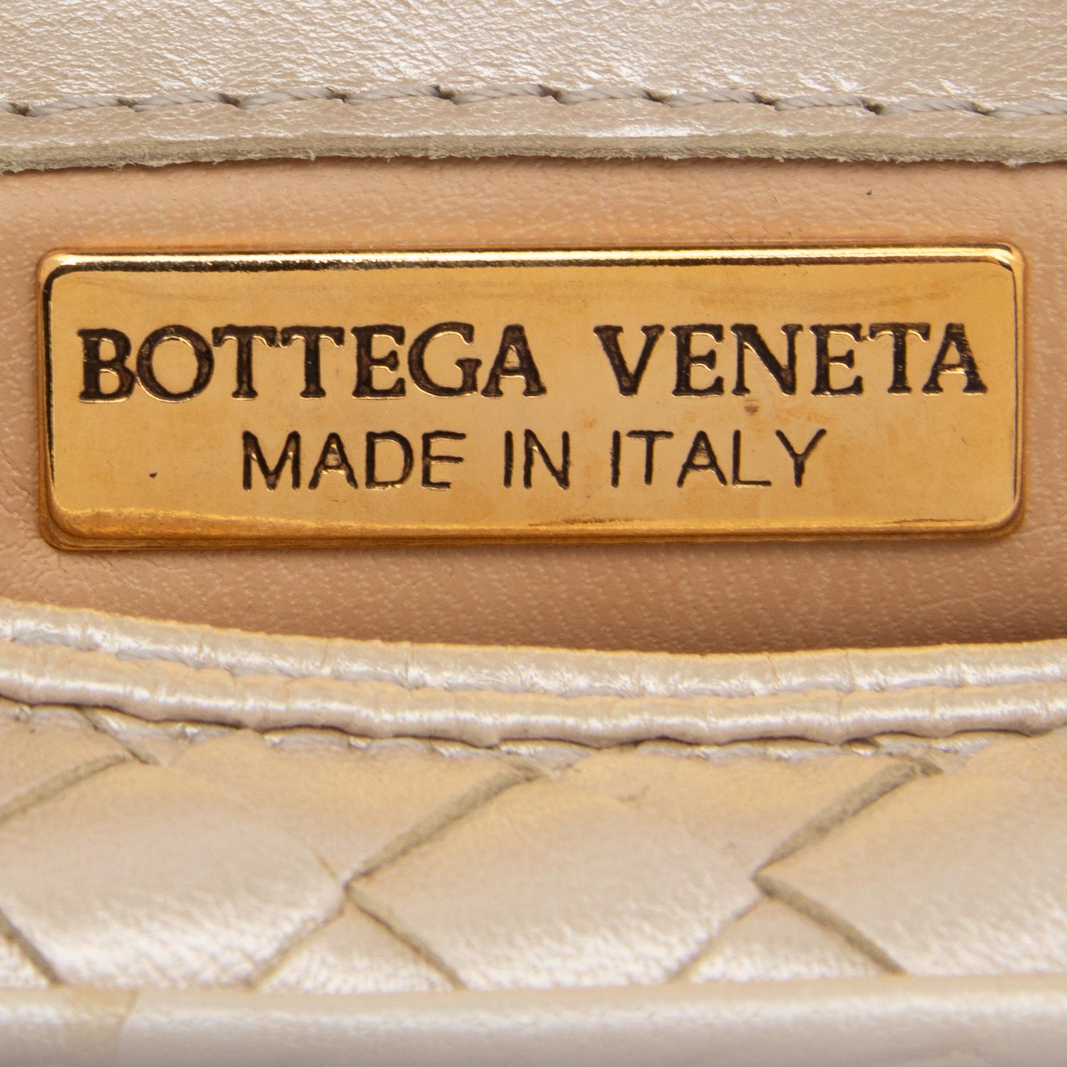 Bottega Veneta, Metallic Intrecciato Shoulder Bag