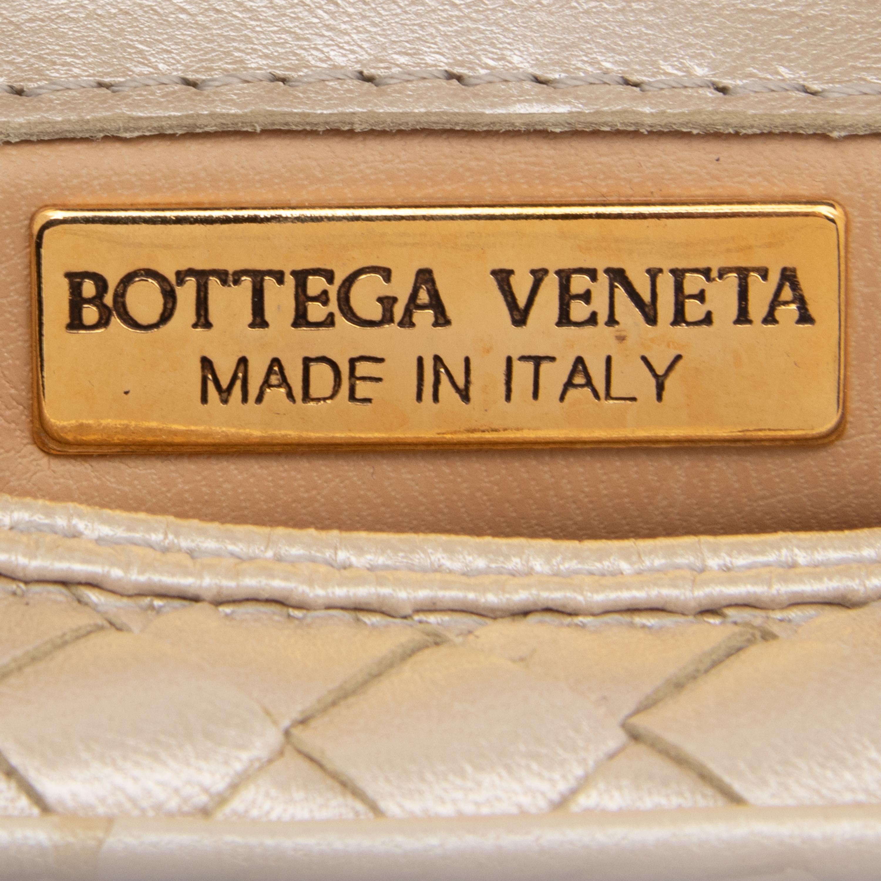 Bottega Veneta, Metallic Intrecciato Shoulder Bag
