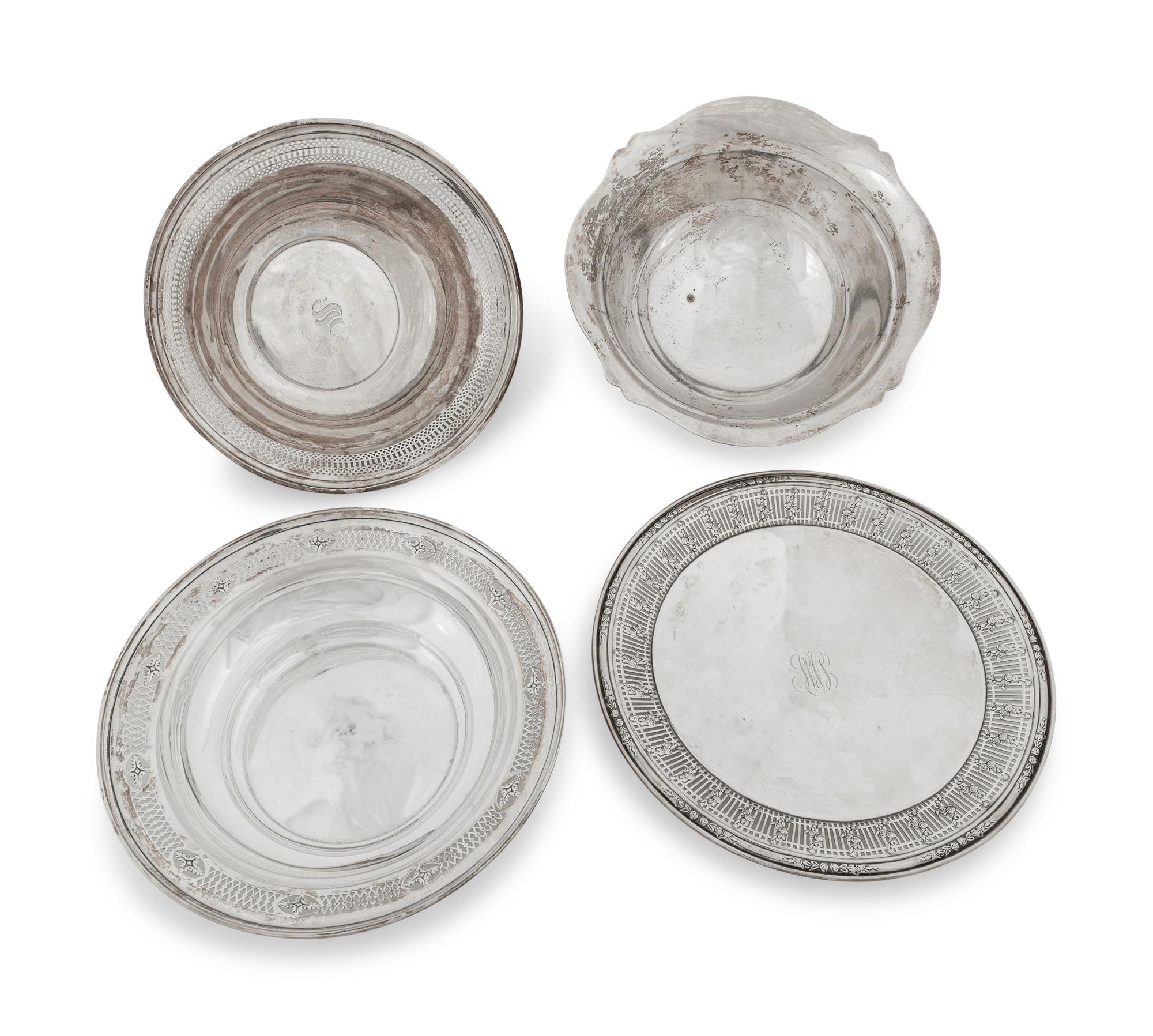 Four American Silver Serving Pieces