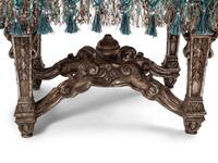 A Pair of Louis XIV Style Silvered Wood Stools