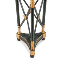A Pair of Neoclassical Style Painted and Parcel Gilt Marble-Top Tables