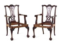 A Pair of George III Style Mahogany Armchairs