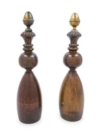 A Pair of Continental Bronze Ornaments