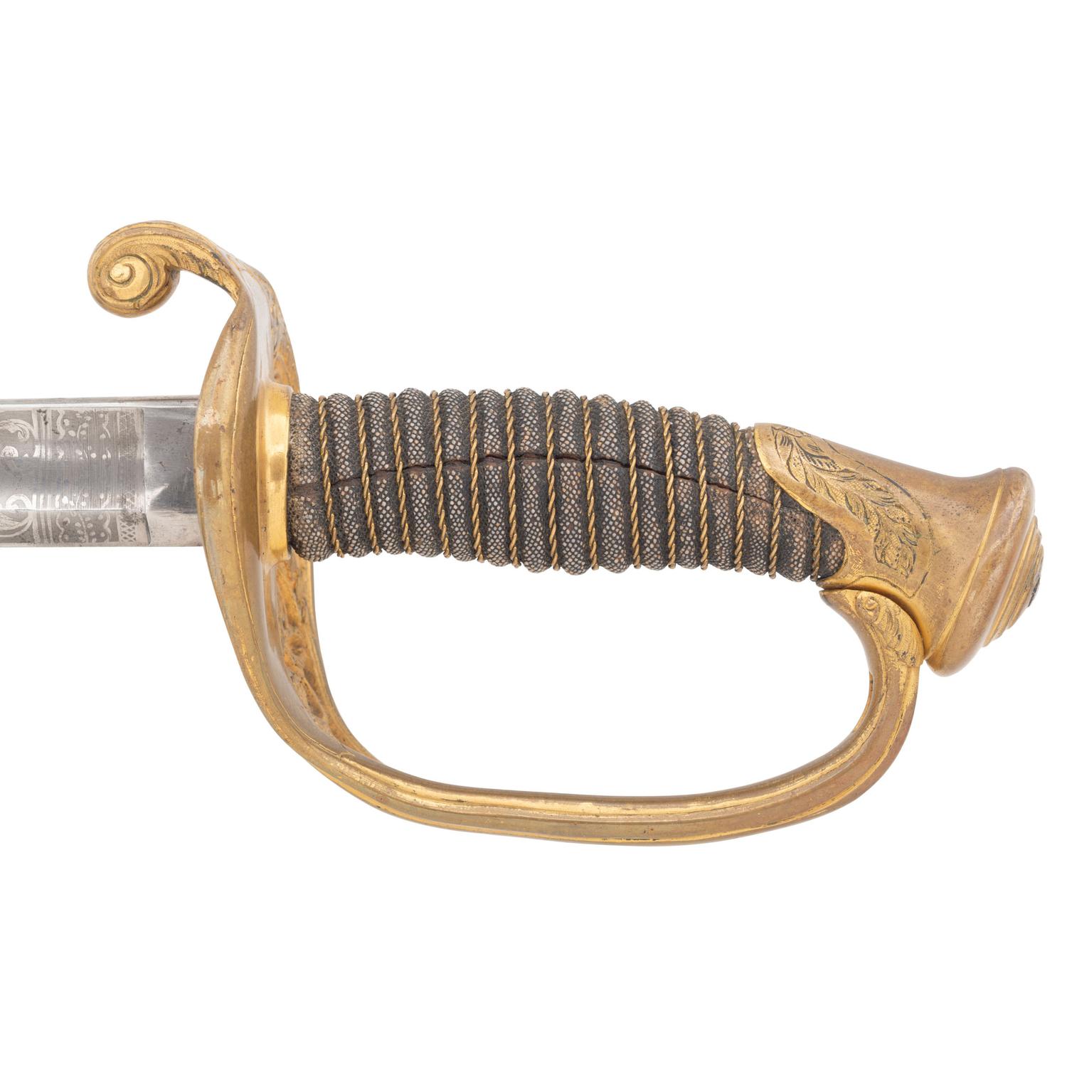 Very Fine Ames Model 1850 Foot Officers Sword & Scabbard