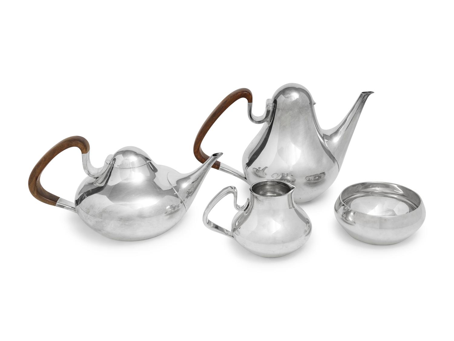 A Georg Jensen Silver Four-Piece Tea and Coffee Service