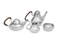 A Georg Jensen Silver Four-Piece Tea and Coffee Service