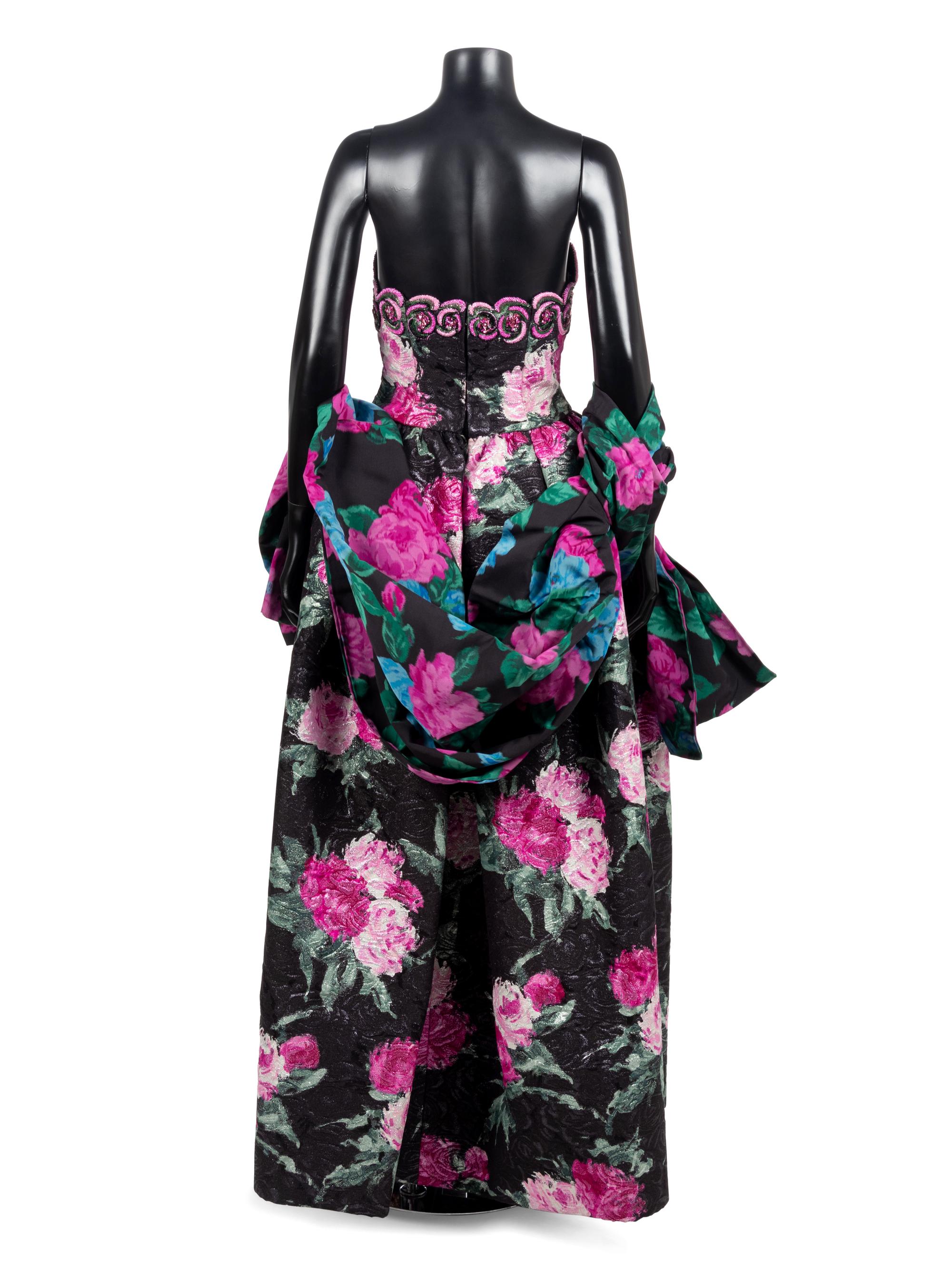 Nina Ricci Couture Dress with Shawl, 1980s