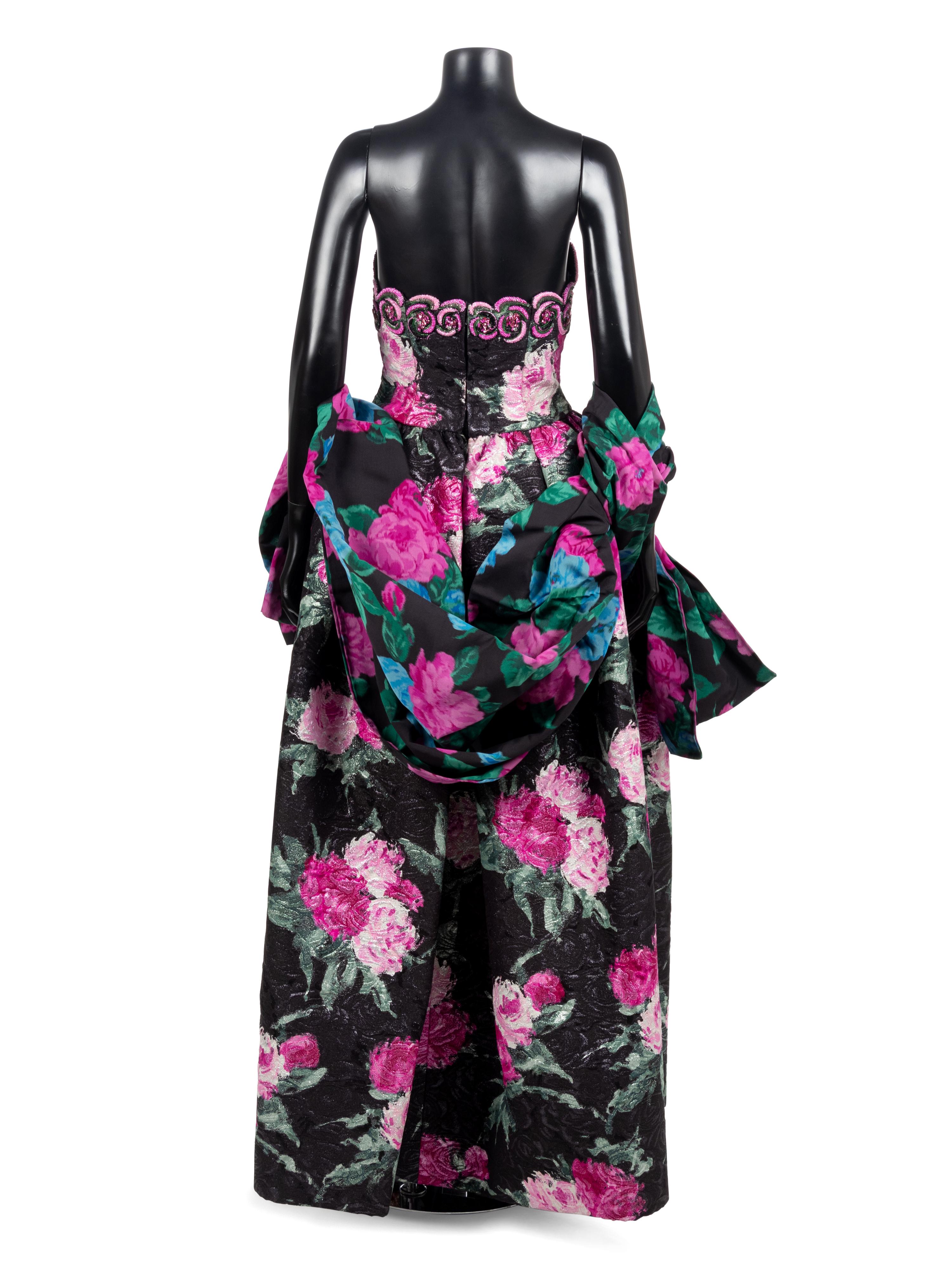 Nina Ricci Couture Dress with Shawl, 1980s