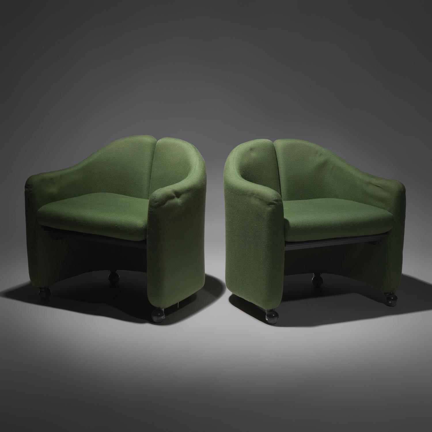 Pair of Split-Back lounge chairs for Tecno, c. 1960