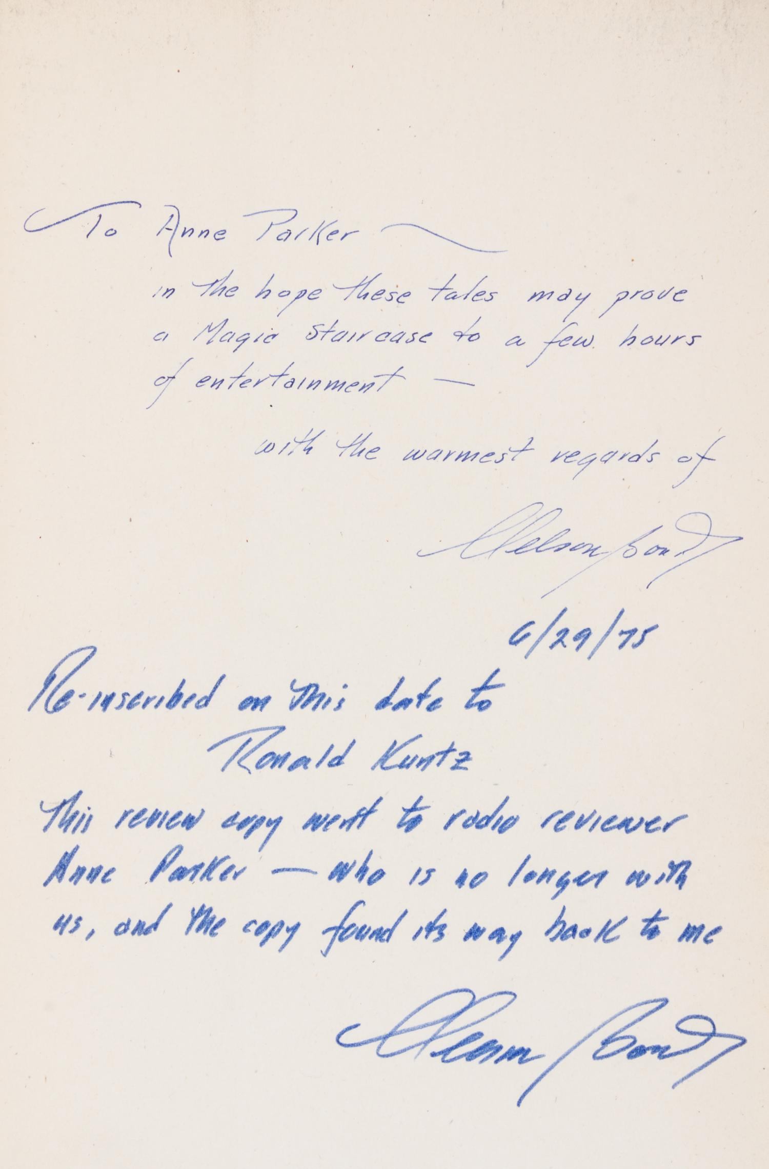 BOND, NELSON. 7 works, all inscribed.