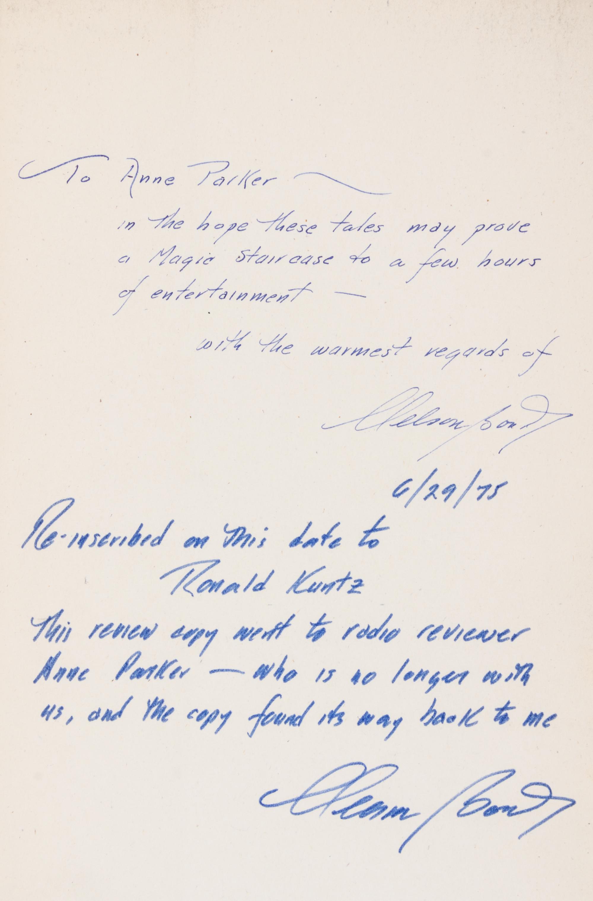 BOND, NELSON. 7 works, all inscribed.