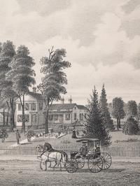 Printed City Views and Farm Scenes of Bloomingdale and Dupage County, Ill. N.p.: N.d. 23 x 21 In. Matted and framed.