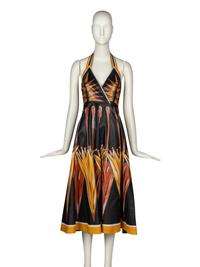 Valentino Painted Leather Dress