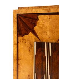 An Art Deco Style Various Woods Inlaid Bar Cabinet