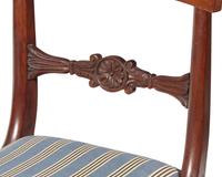 A Pair of Classical Carved Mahogany Klismos Chairs