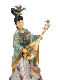 Two Cloisonné Figures