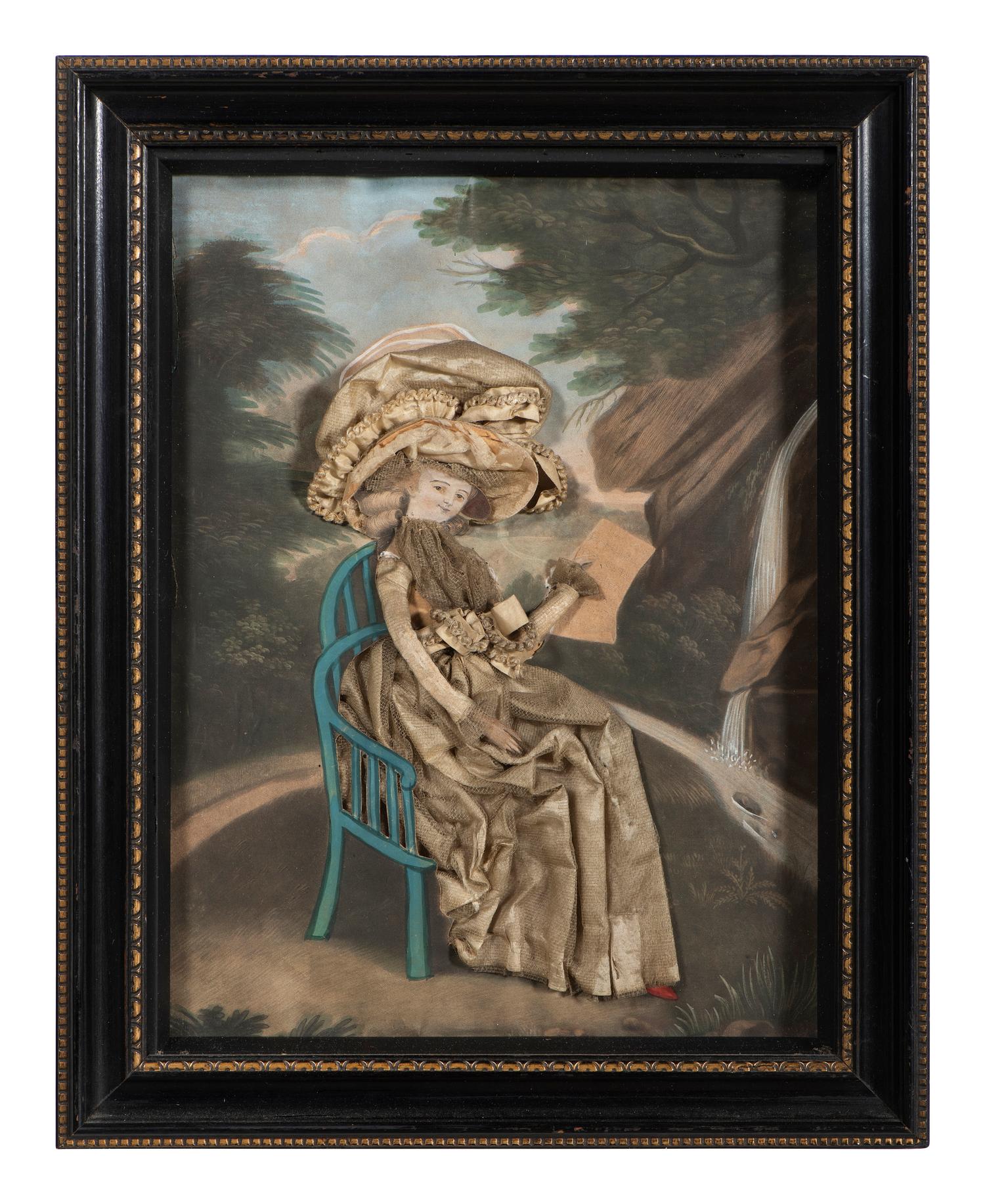 Five Victorian Mixed Media Dressed Pictures