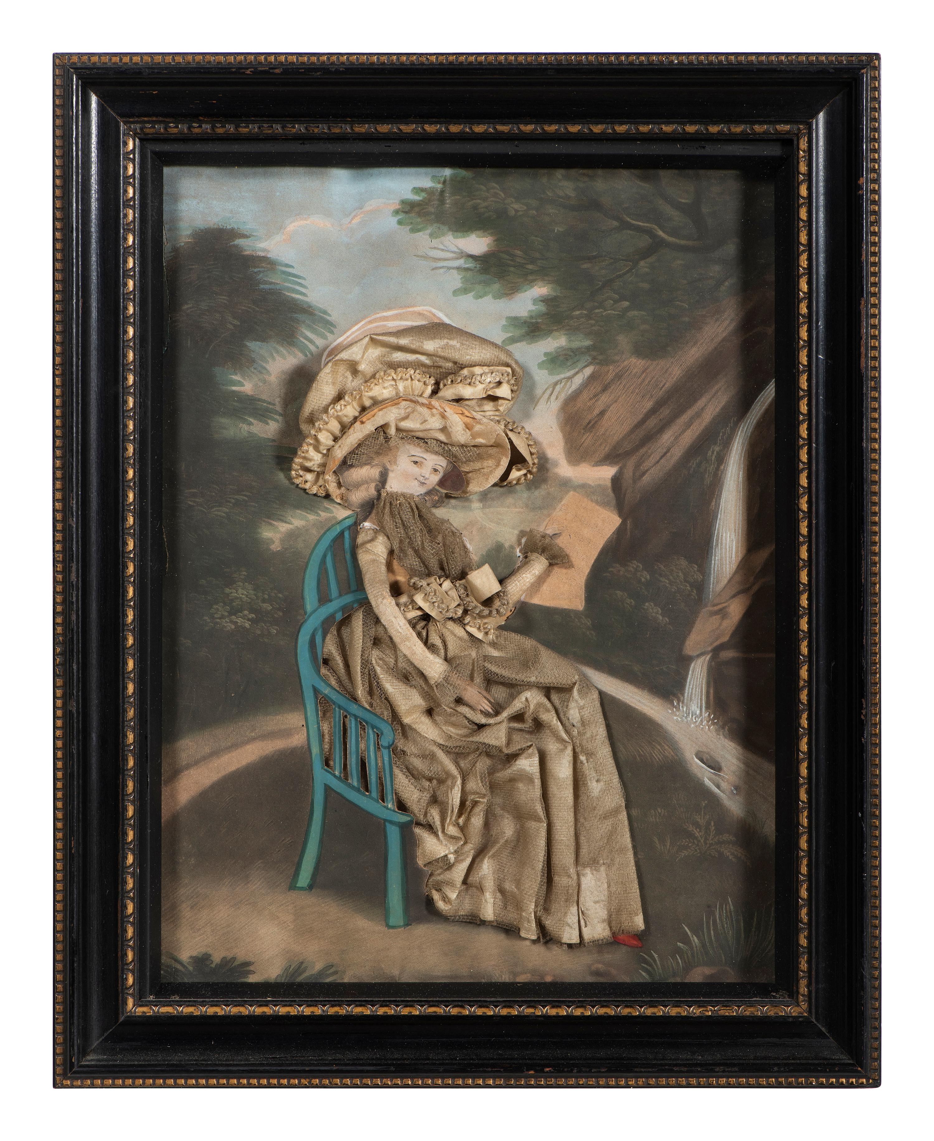 Five Victorian Mixed Media Dressed Pictures