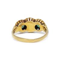 ANTIQUE, EMERALD AND DIAMOND RING