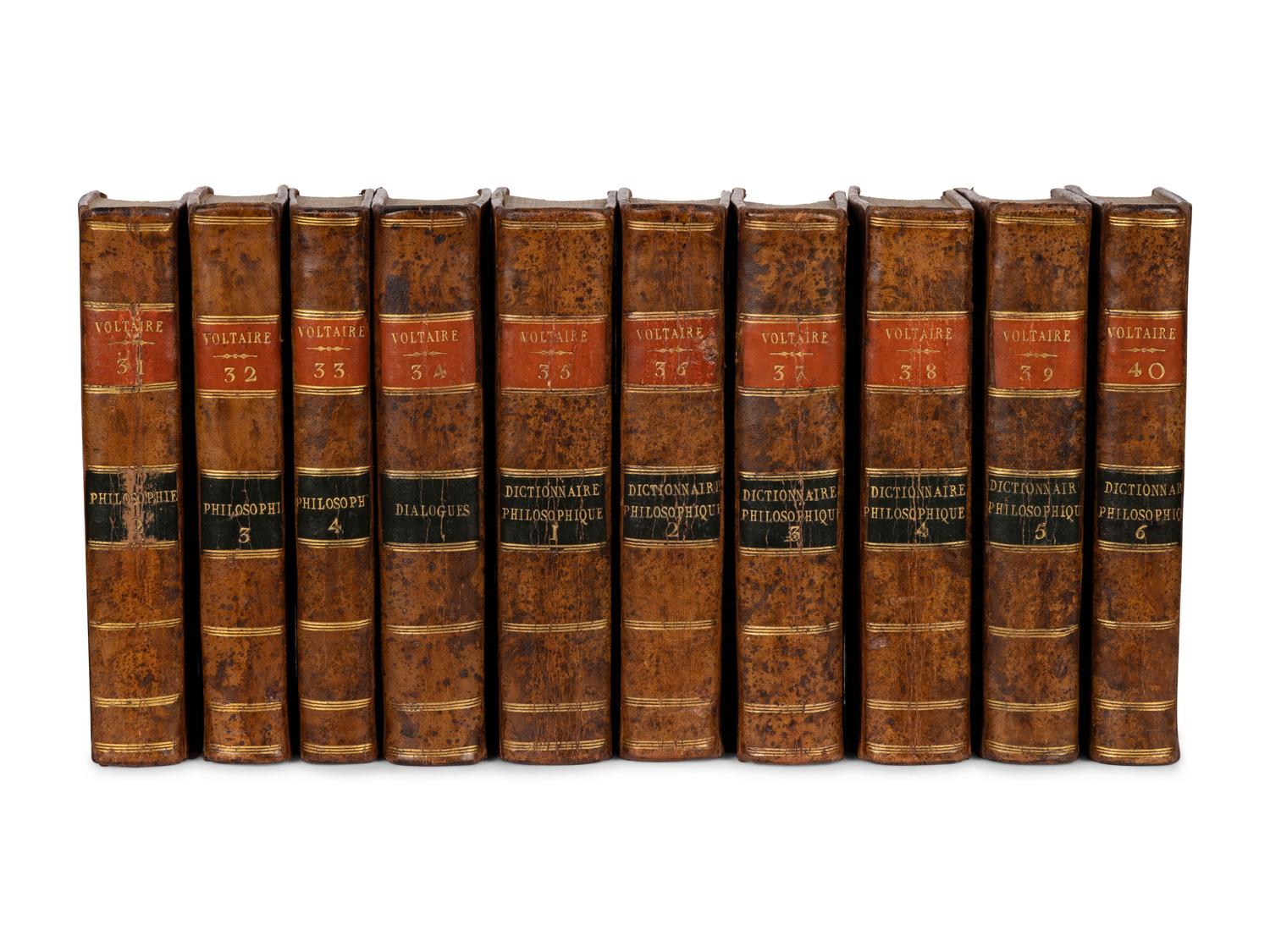 VOLTAIRE, Francois Marie Arouet de (1694-1778). Oeuvres . [Kehl]: De l'imprimerie de la Société littéraire-typographique, 1784-1789.