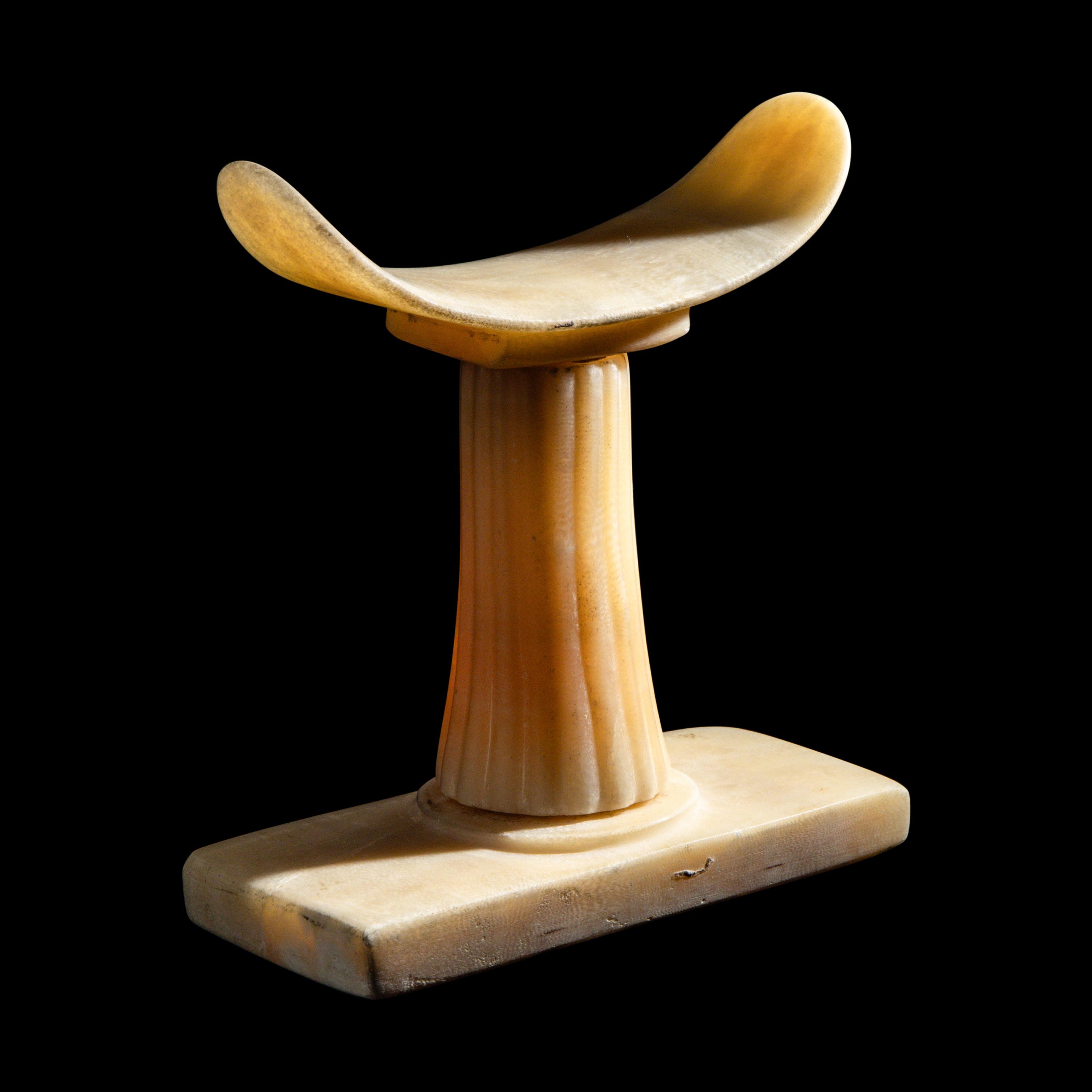 An Egyptian Alabaster Headrest