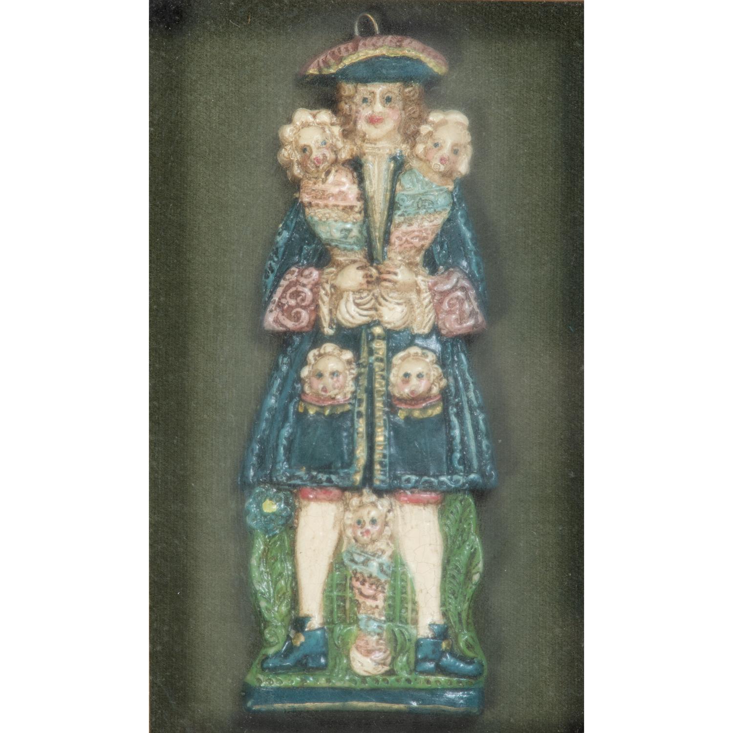 Four English Framed Wax Figures