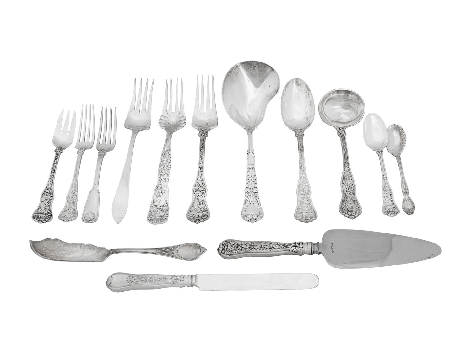 A Tiffany and Co. Olympian Silver Flatware Service
