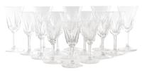 A St. Louis Cerdagne Stemware Service Height of tallest 7 inches.