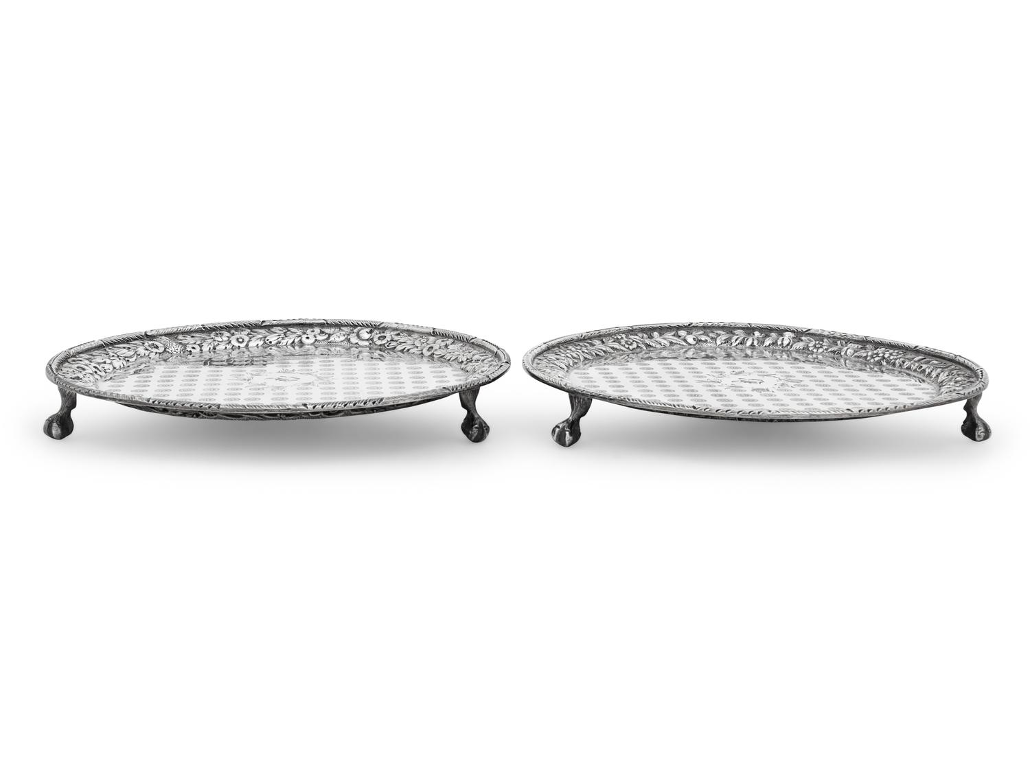 A Pair of S. Kirk and Son Silver Waiters