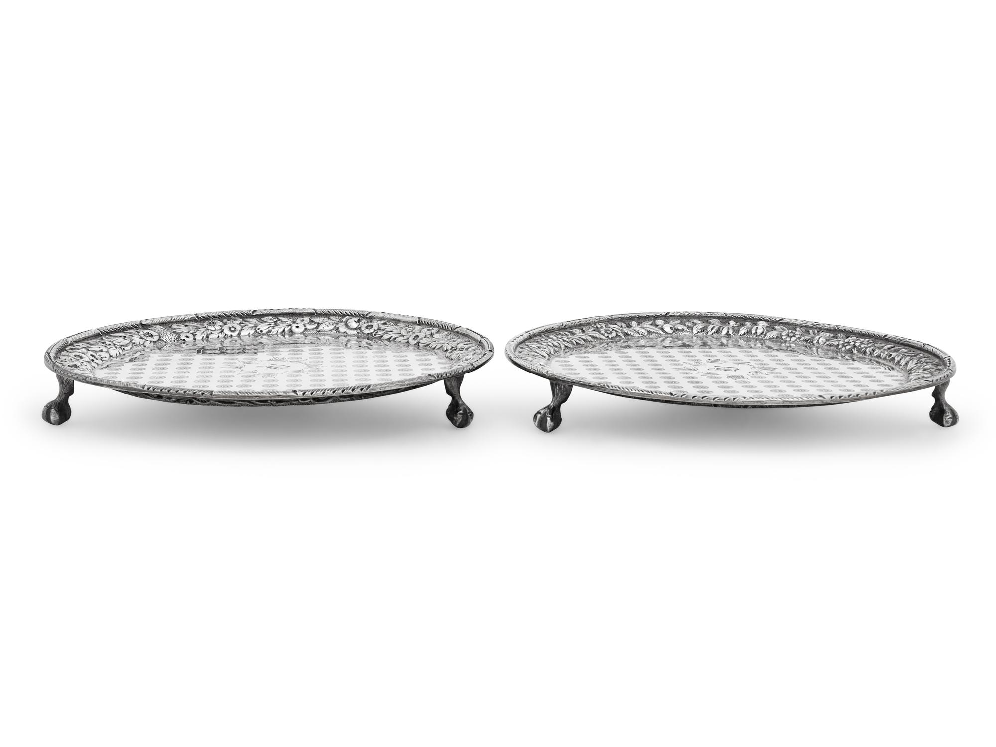 A Pair of S. Kirk and Son Silver Waiters
