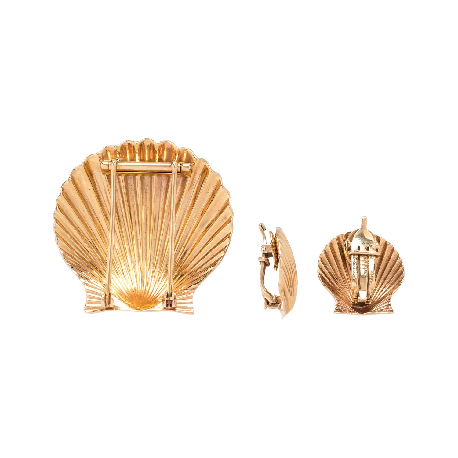 YELLOW GOLD SHELL SET