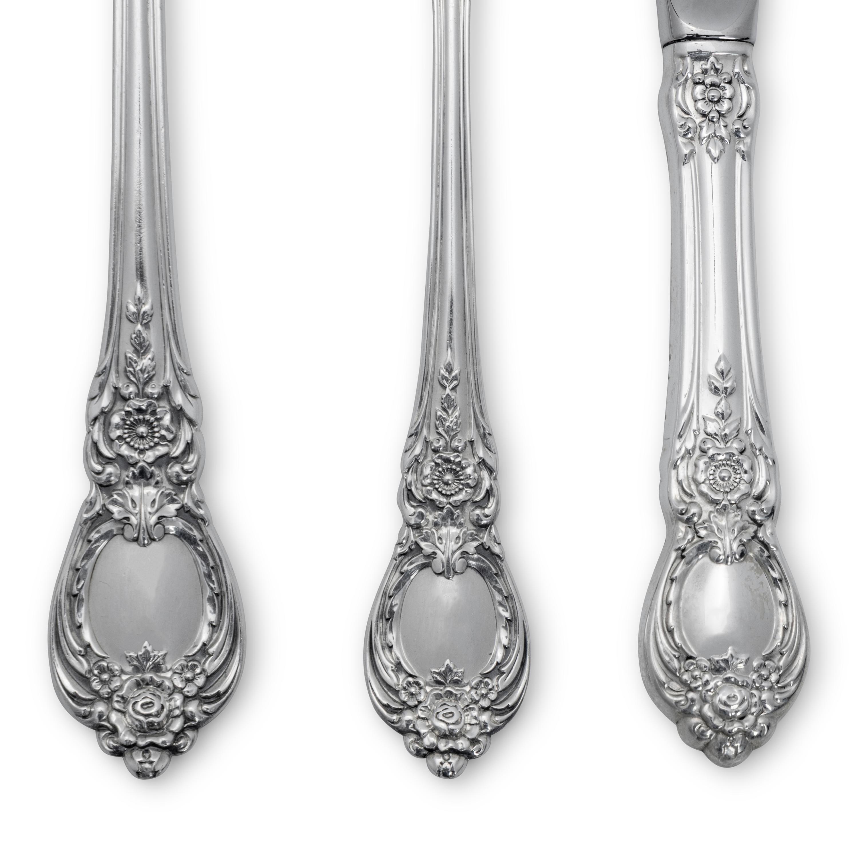 An American Silver Flatware Service