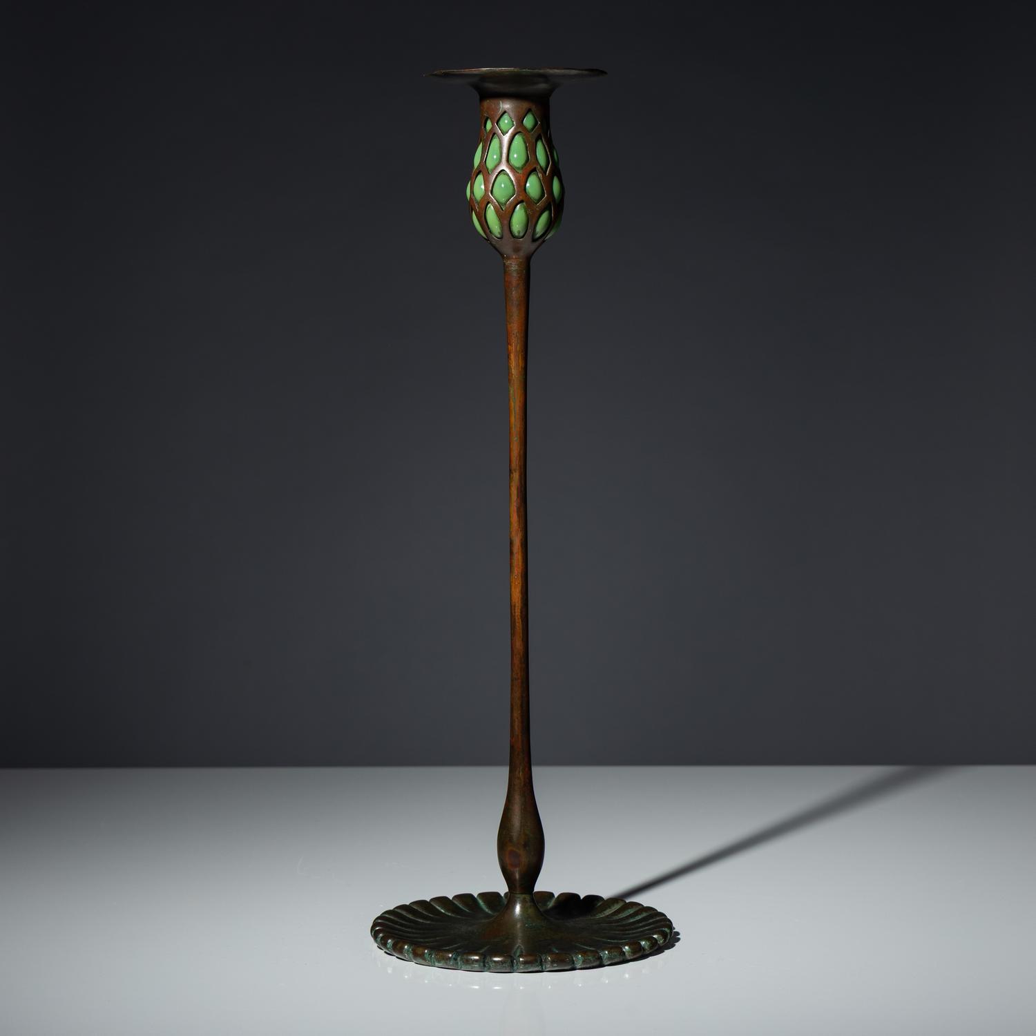 Blown-out candlestick, c. 1910