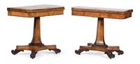 A Pair of George IV Pollard Game Tables