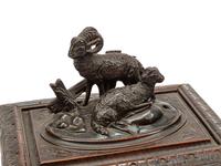 Three Black Forest Carved Wood Humidors
