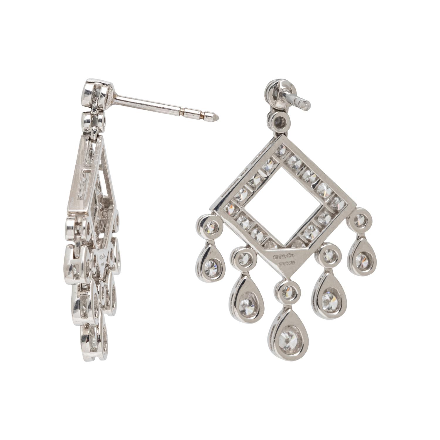 TIFFANY & CO., 'JAZZ LEGACY' PLATINUM AND DIAMOND EARRINGS
