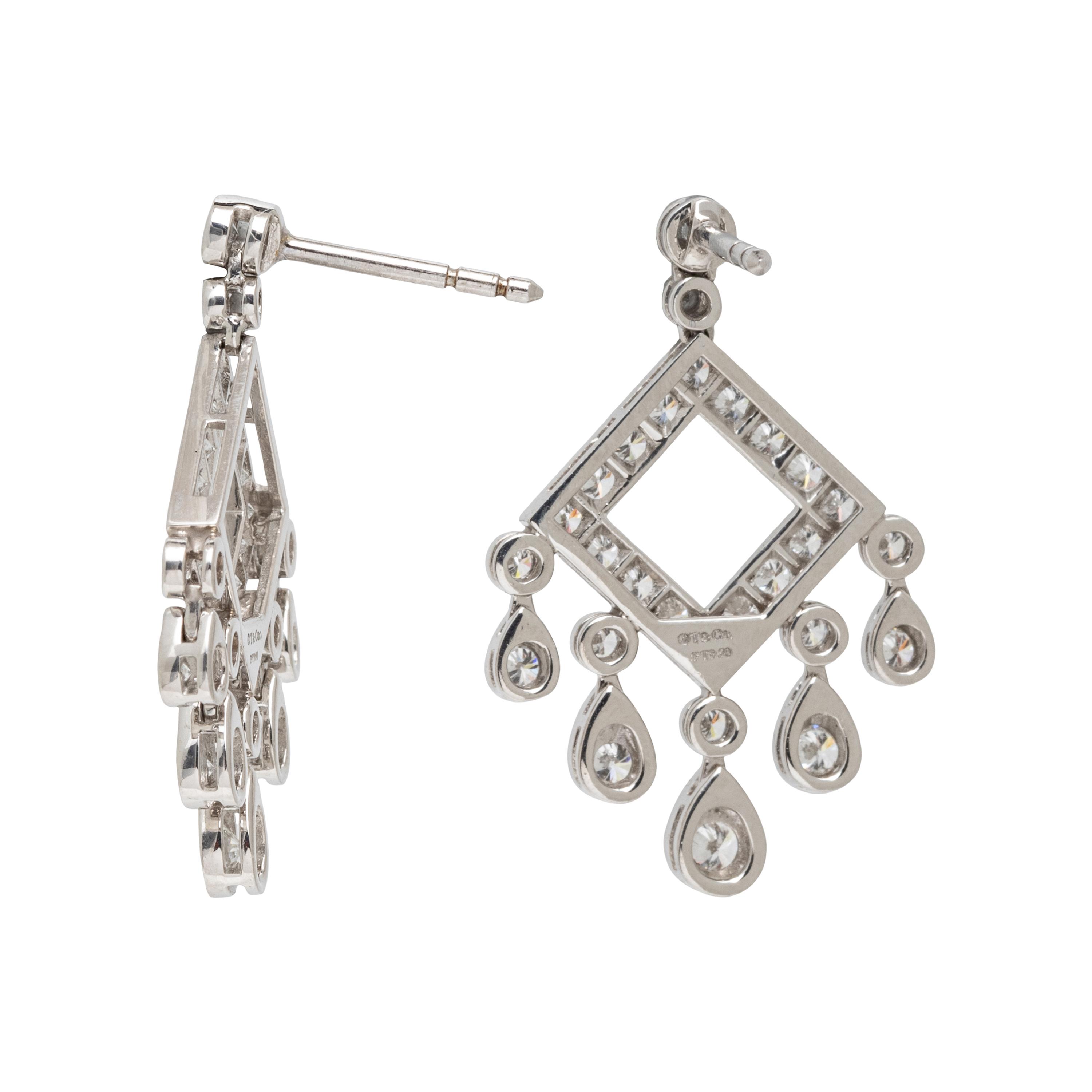 TIFFANY & CO., 'JAZZ LEGACY' PLATINUM AND DIAMOND EARRINGS
