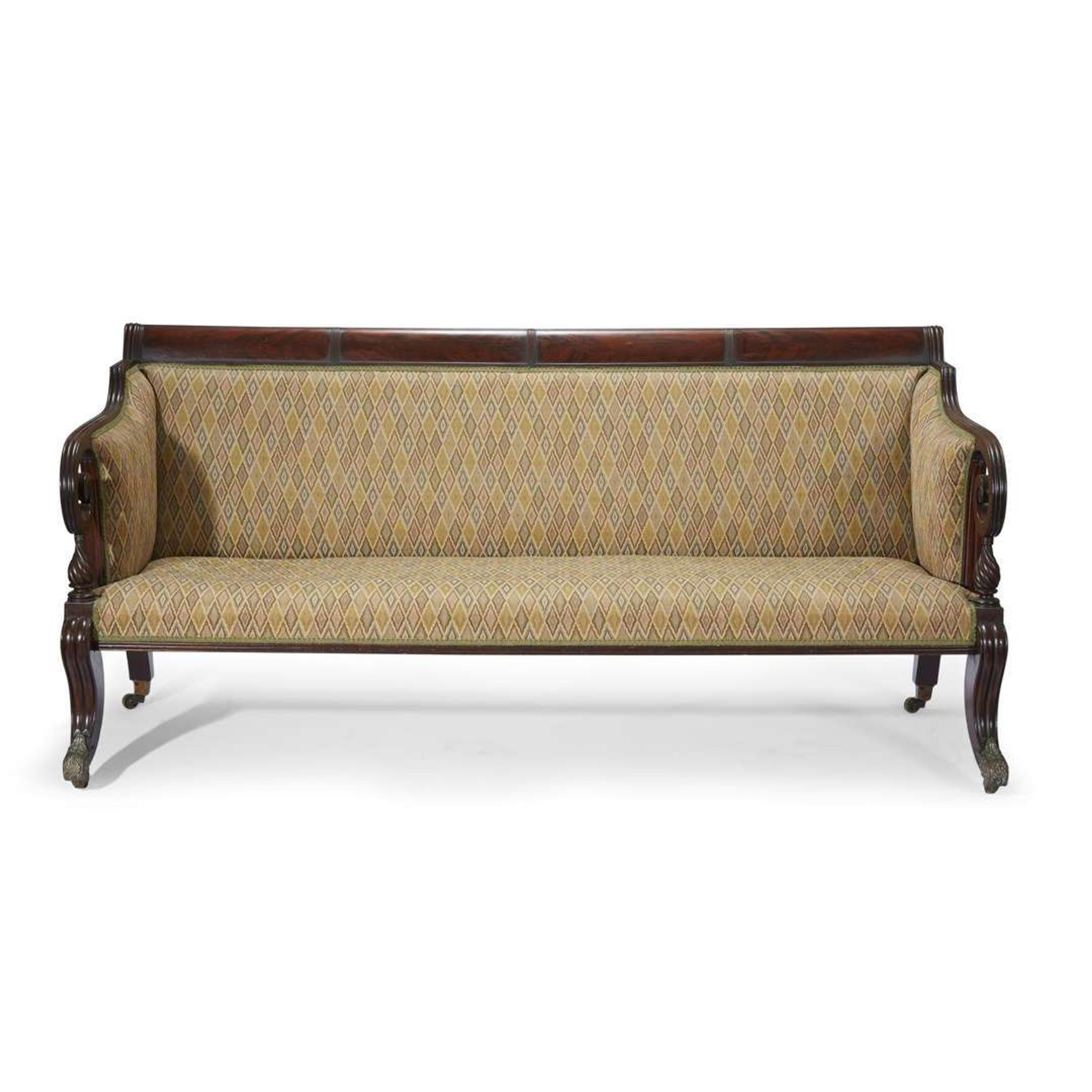 Classical mahogany sofa Probably Boston, MA, circa 1825