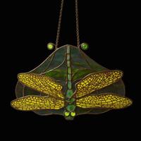 Tiffany Studios "Dragonfly" Lamp Screen, New York, circa 1910