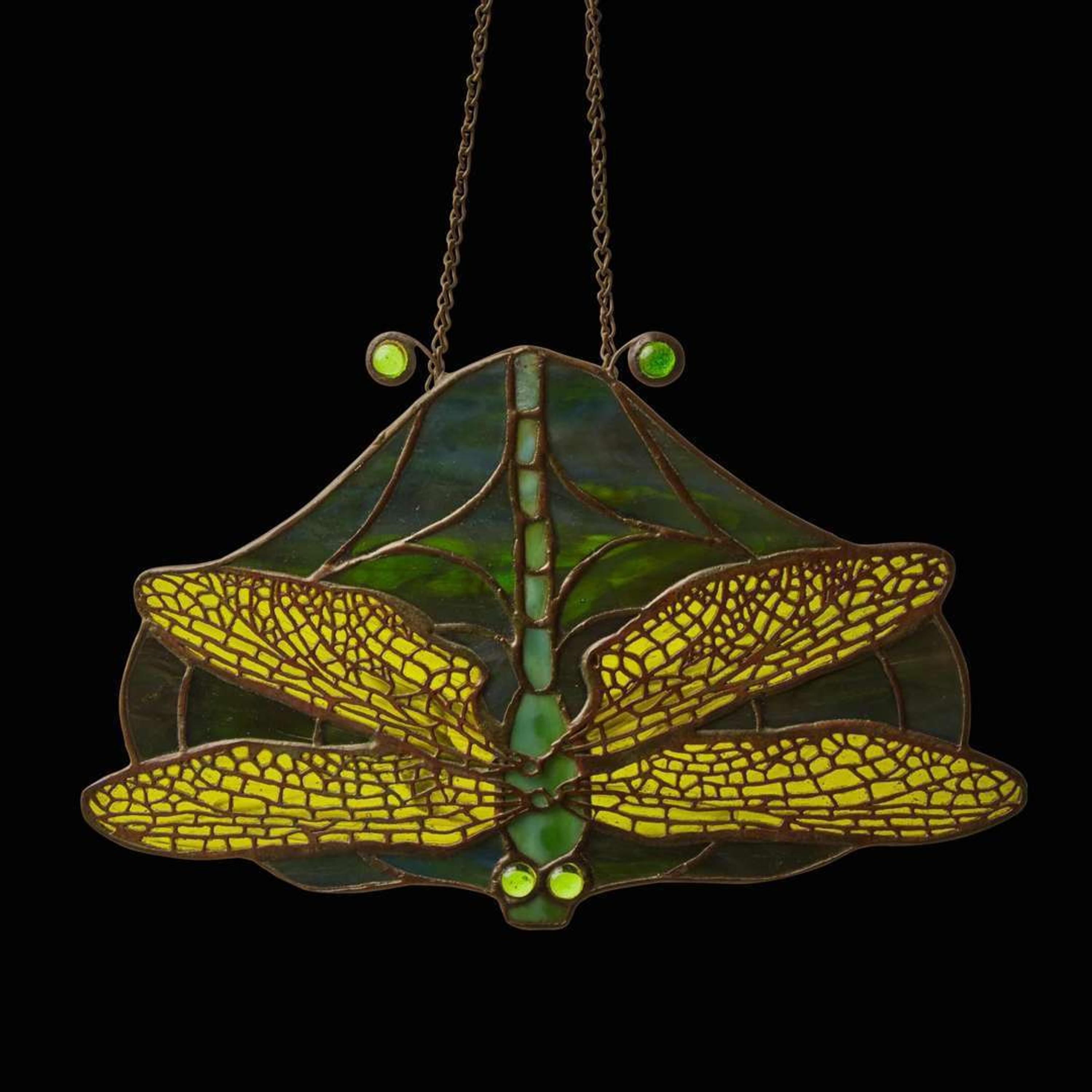 Tiffany Studios "Dragonfly" Lamp Screen, New York, circa 1910