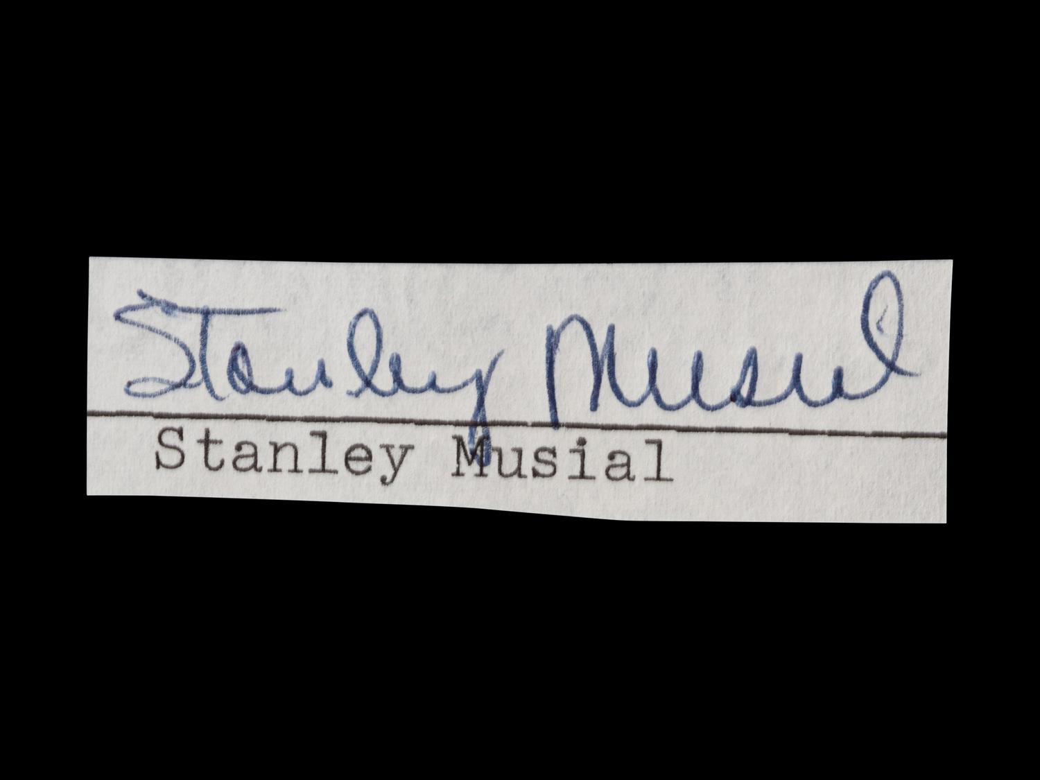 A Group of 10 Stan Musial Signed Autograph Cuts from The Collection of Stan Musial,